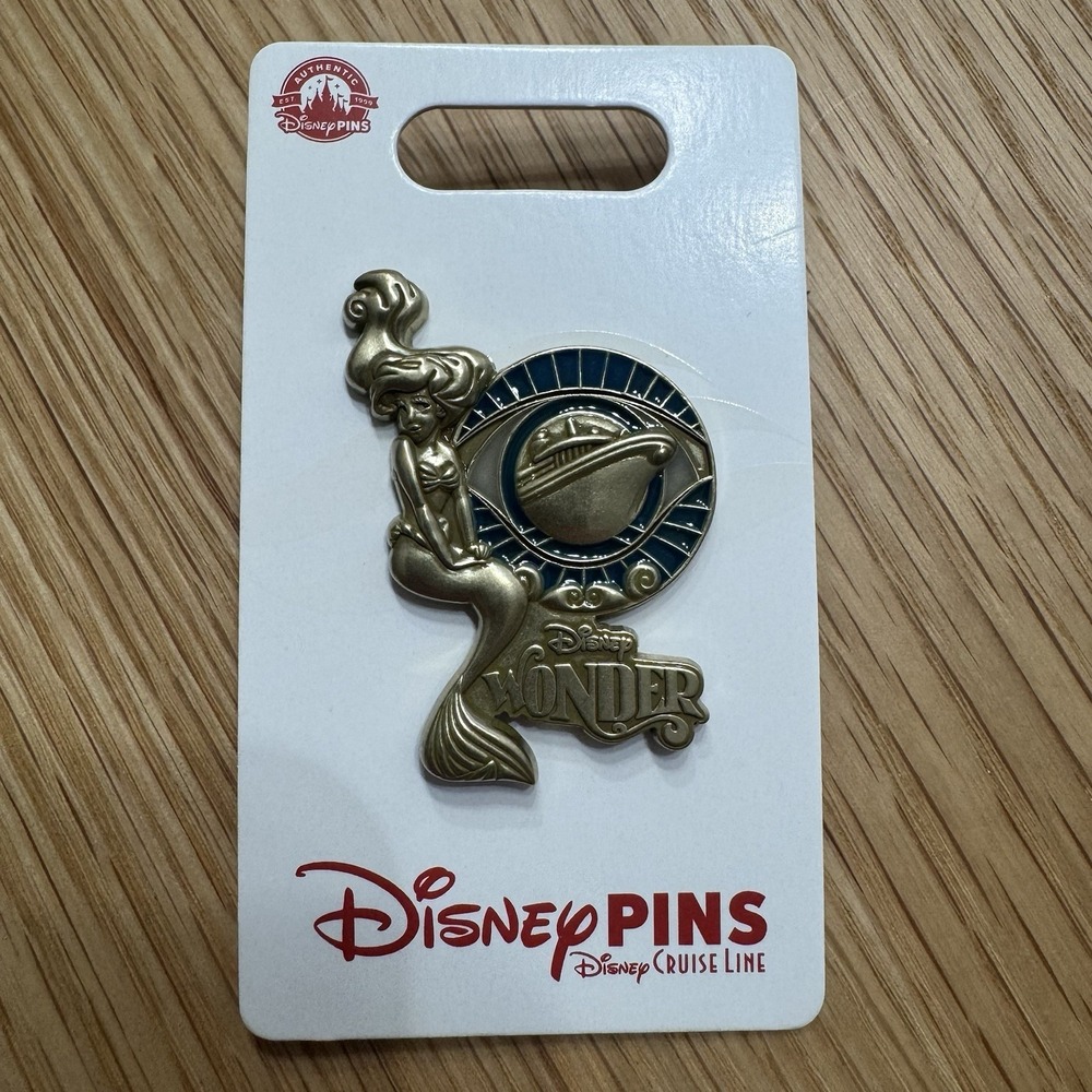 Disney Cruise Line Pin DCL Atrium Statue Wonder Ariel‎ Golden Statue